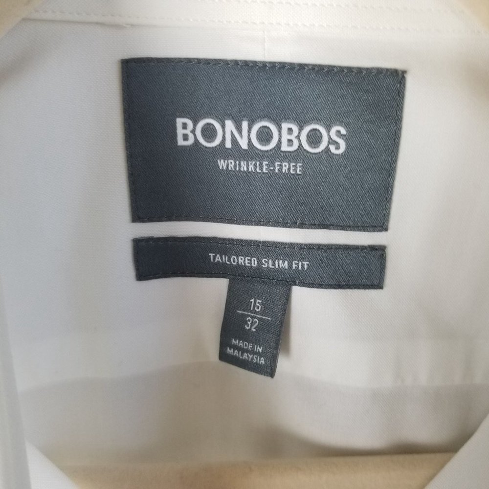 Bonobos Men's 15/32 Tailored Slim Fit White Button - Picture 4 of 6